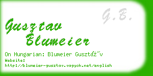 gusztav blumeier business card